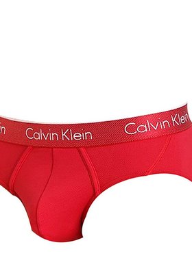 香港直邮Calvin Klein凯文克莱男士三角内裤红色尼龙弹性纤维