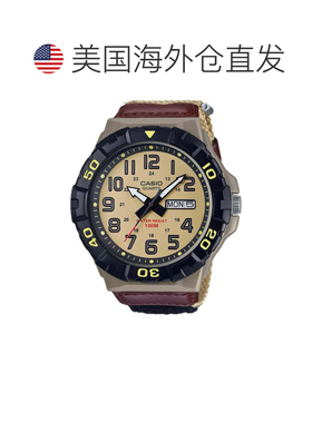 自营Casio Men's Oversized Sport Watch with Brown Dial - MRW-