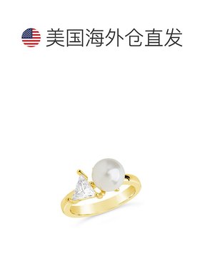 自营 sterling foreverDara 戒指 - 金色 美国奥莱直发