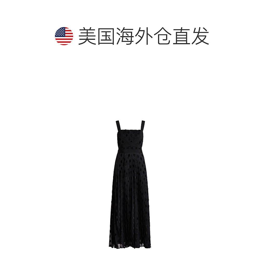 自营marina rinaldi装饰-黑色 美国奥莱直发新款连衣裙长裙 - 图1