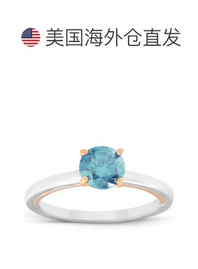 自营 pompeii3pompeii 31 克拉蓝色单石单石双色订婚戒指 14k 白