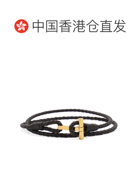 1h可退 香港直邮Tom Ford 汤姆 福特 男士 金棕色皮革手链 JM005I