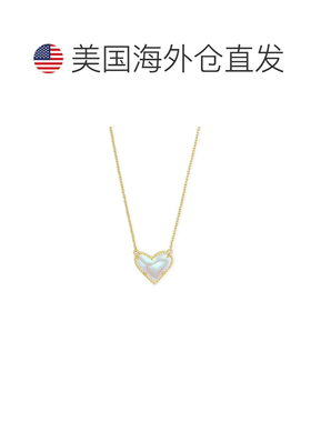 自营Kendra Scott Ari Heart Short Pendant Necklace Gold Dichr