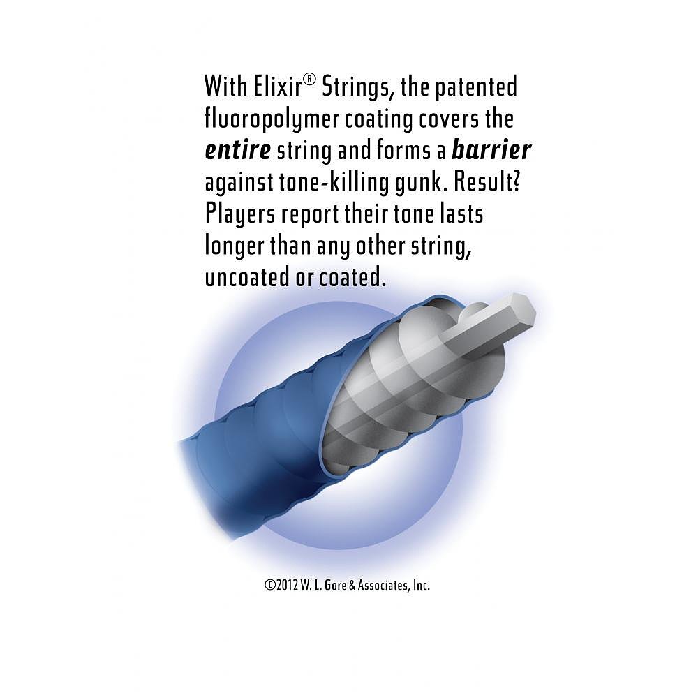 【日本直邮】Elixir电吉他弦纳米纤维网0.011-.049 12102 - 图2