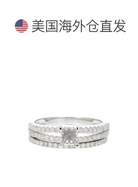 自营 vir jewels1/2 克拉半镶钻石新娘套装带 0.925 纯银尺寸 7 -
