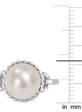 美国直邮Julianna B朱莉安娜女士戒指白色珍珠绳框简约休闲时尚