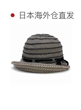 日本直邮DAKS 女士防晒帽 棉罗缎 黑色 可折叠 防紫外线 透气 轻