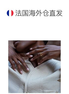 自营欧洲直邮POLENE 23新款 Éole女士金色黄铜镀金波浪状圆环戒指