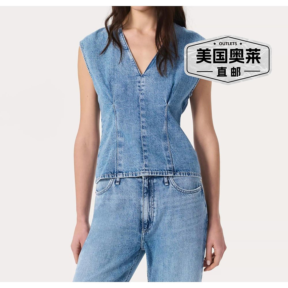自营rag & boneAva Denim Top In Tilden - tilden 美国奥莱直发 - 图0