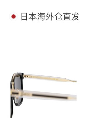 日本直邮GUCCI 太阳镜男女亚洲版型防紫外线黑色 GG0563SKN-001