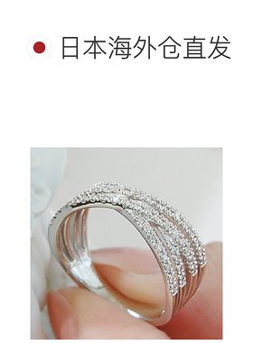 日本直邮(ber-ed-0273) 钻石十字架戒指 PT900 0.3 克拉铂金戒指