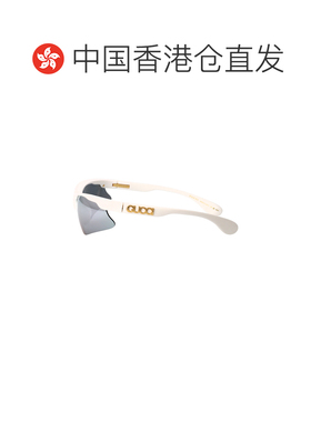 香港直邮GUCCI 男士眼镜 GG1774S002 SS2025 白色 面具形太阳镜