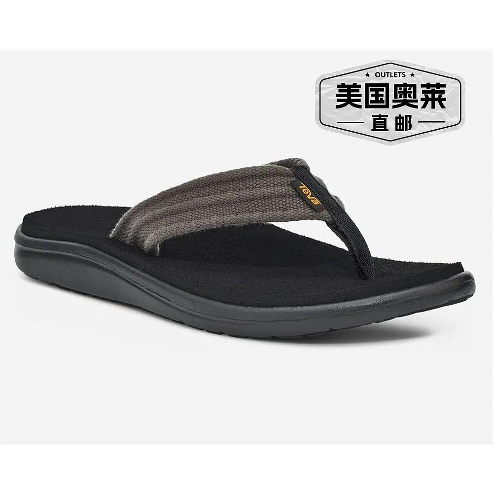 自营 teva男式Voya帆布翻底凉鞋在细雨中 美国奥莱直发沙滩鞋拖鞋 - 图0