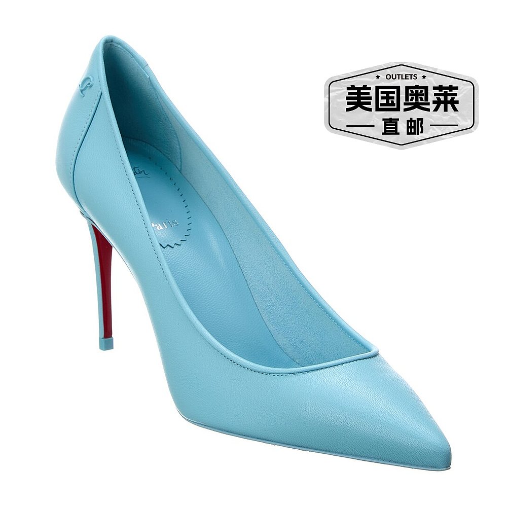 Christian Louboutin Sporty Kate 85 皮革高跟鞋 - 蓝色 【美国 - 图0