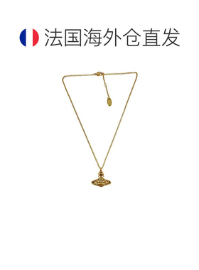 自营欧洲直邮VIVIENNEWESTWOOD/西太后女士金/黑色徽标项链