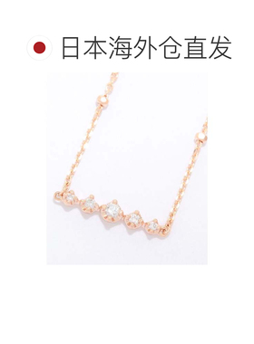 日本直邮4℃ K18粉色金钻石手链 粉色金