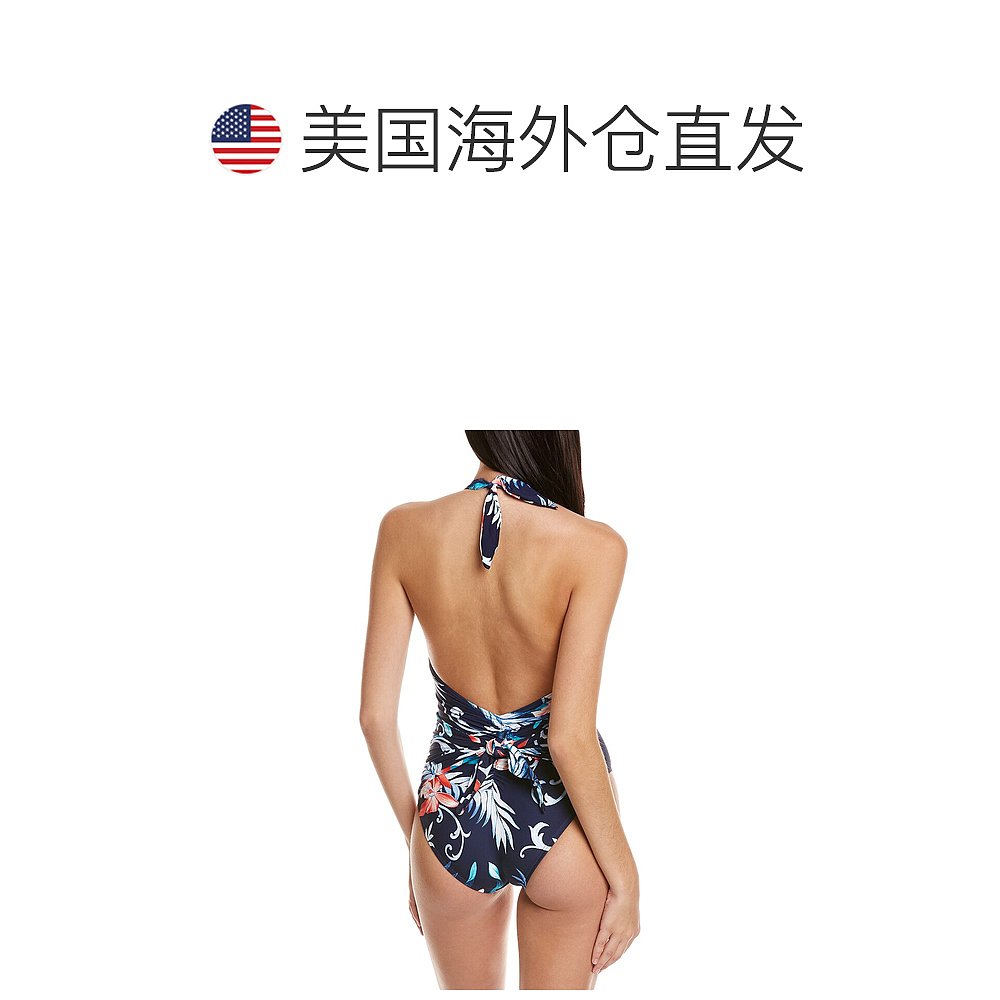 Carmen Marc Valvo 挂脖连体衣 - 蓝色 【美国奥莱】直发 - 图1