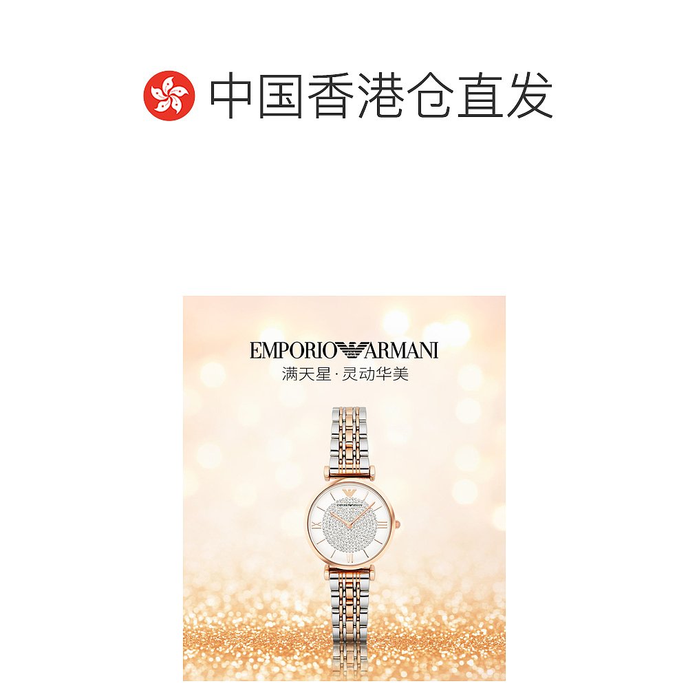 Hong Kong direct mail Emporio Armani Armani watch AR1926 women's watch gypsophila simple pointer watch