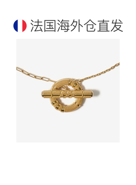 自营欧洲直邮Burberry博柏利 Check Granulation女士金色黄铜T形