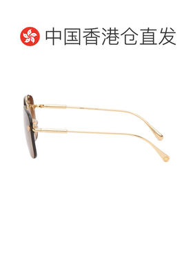 香港直邮versace 范思哲 女士 金色飞行员太阳镜 0VE229610021360