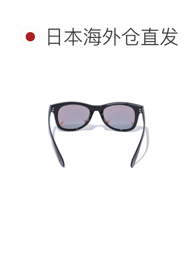 日本直邮New Era Wellington 太阳镜方形镜片亮黑色镜框蓝色镜面1