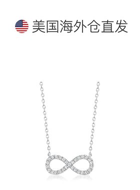 自营Ross-Simons Diamond Infinity Necklace in Sterling Silver