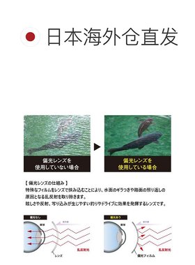 日本直邮 AXE 男士女士偏光镜片太阳镜户外钓鱼驾驶 AX ASP-109