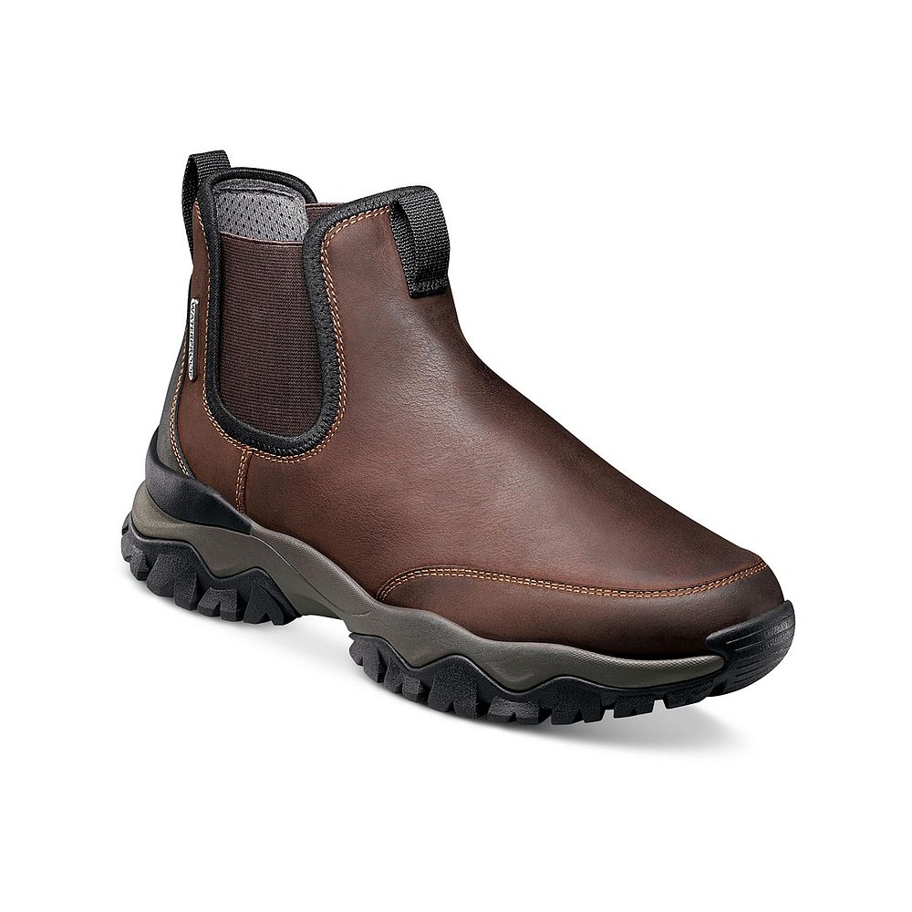 florsheimXplor Gore Boot 男式皮革凸纹鞋底踝靴 - 棕色 ch 【美 - 图2