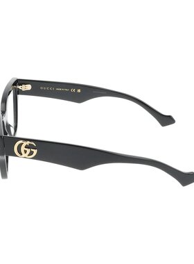 GUCCI 女士眼镜 GG1424O001 SS2024 黑色 几何框平光镜