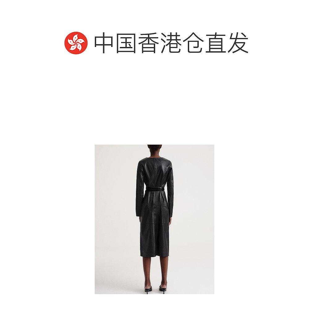 香港直邮潮奢 TOTÊME 女士拼接皮质连衣裙 - 图1