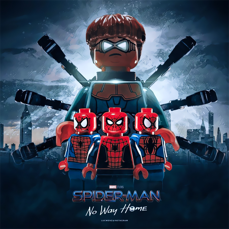 中国积木MOC蜘蛛侠3英雄无归SpiderManNoWayHome奇异博士人仔玩具-图1