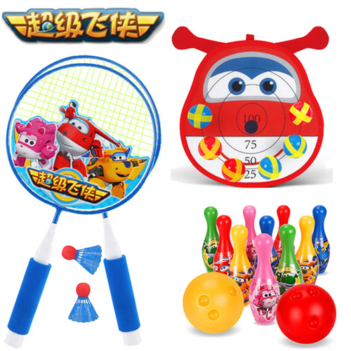 奥杰正版超级飞侠儿童运动玩具团购益智体育亲子互动保龄球幼儿园 - 图1