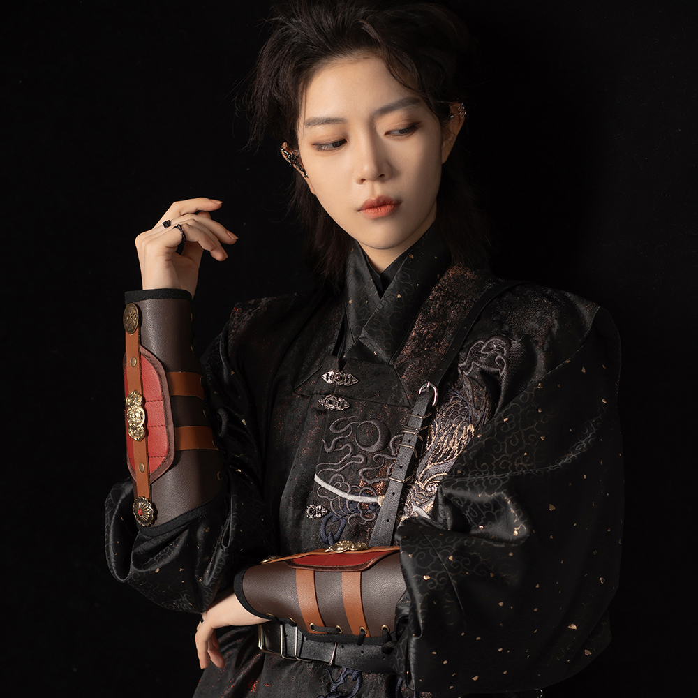 明制贴里等云来【辰龙】正品原创汉服秋男女款刺绣罩甲织金贴里 - 图3