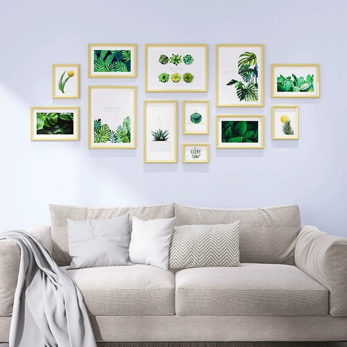 Фотография гостиной, фотография Бесплана, пробивая INS, северная европейская современная простая настенная фотомамбамная фоторадка сочетание комбинация бесплатно фотография печати