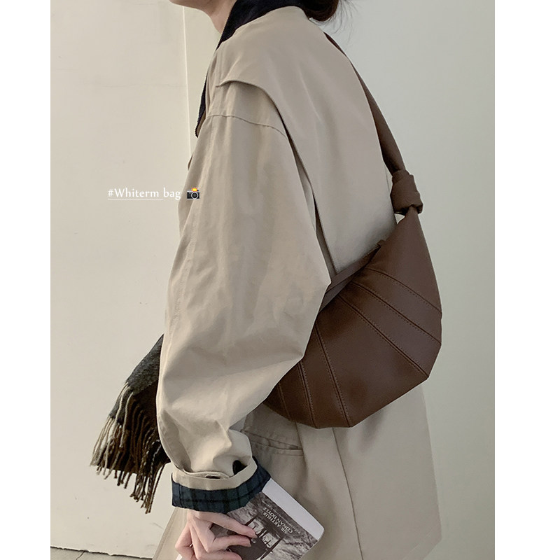 百搭ins斜挎包包女2024新款潮时尚复古马鞍包小众韩国单肩新月包,淘宝优惠券,粉丝福利购,淘宝优惠卷