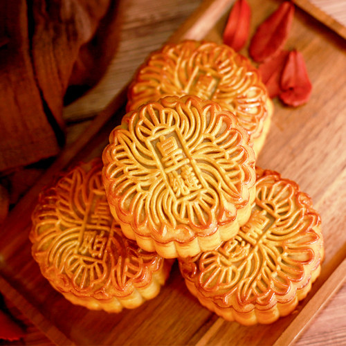 荔荣旗舰店广州传统酒家纯白莲蓉月饼散装多口味广式糕点广东中秋 - 图2