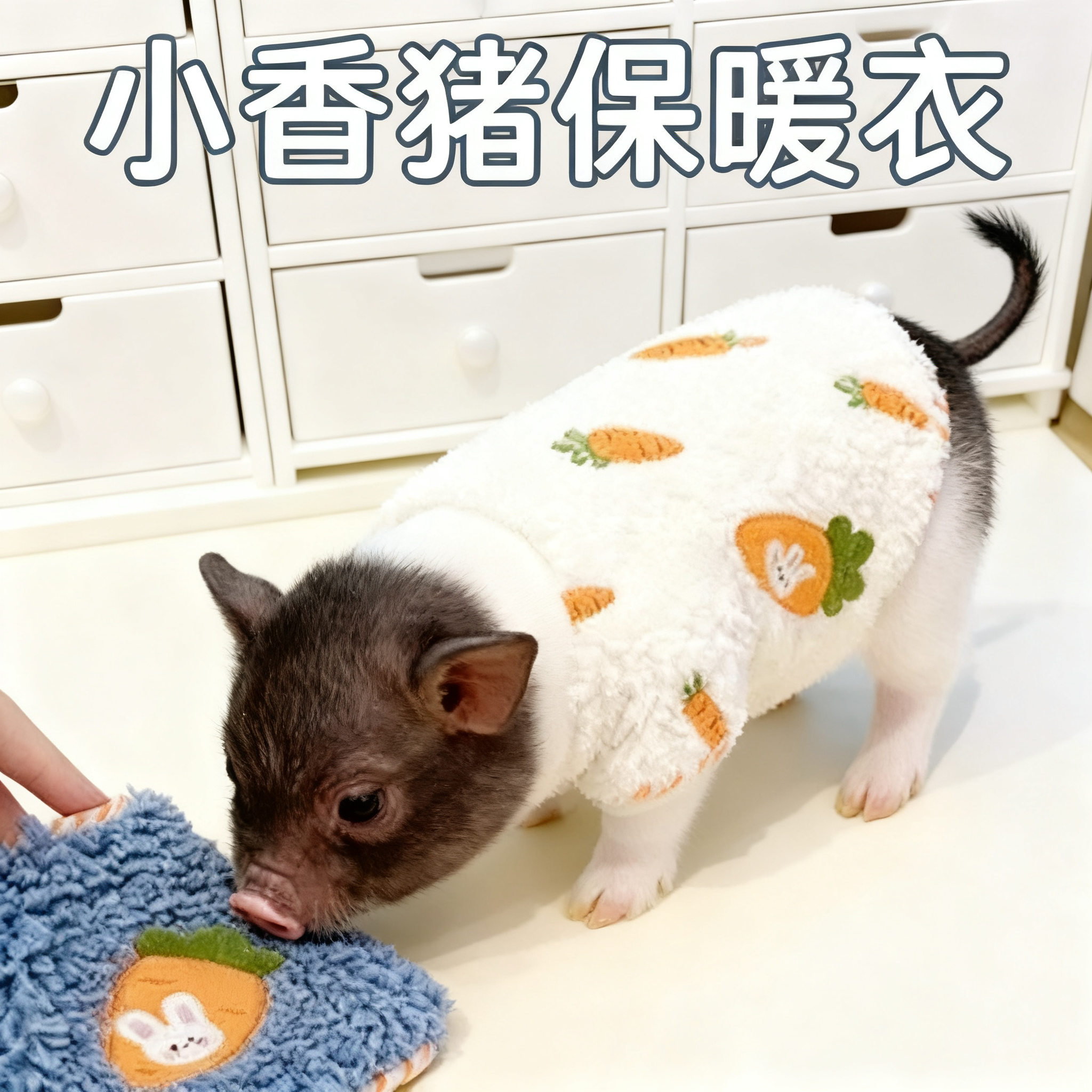 小香猪保暖衣服加绒加厚秋冬天穿的可爱棉衣服宠物迷你网红猪户外,淘宝优惠券,粉丝福利购,淘宝优惠卷
