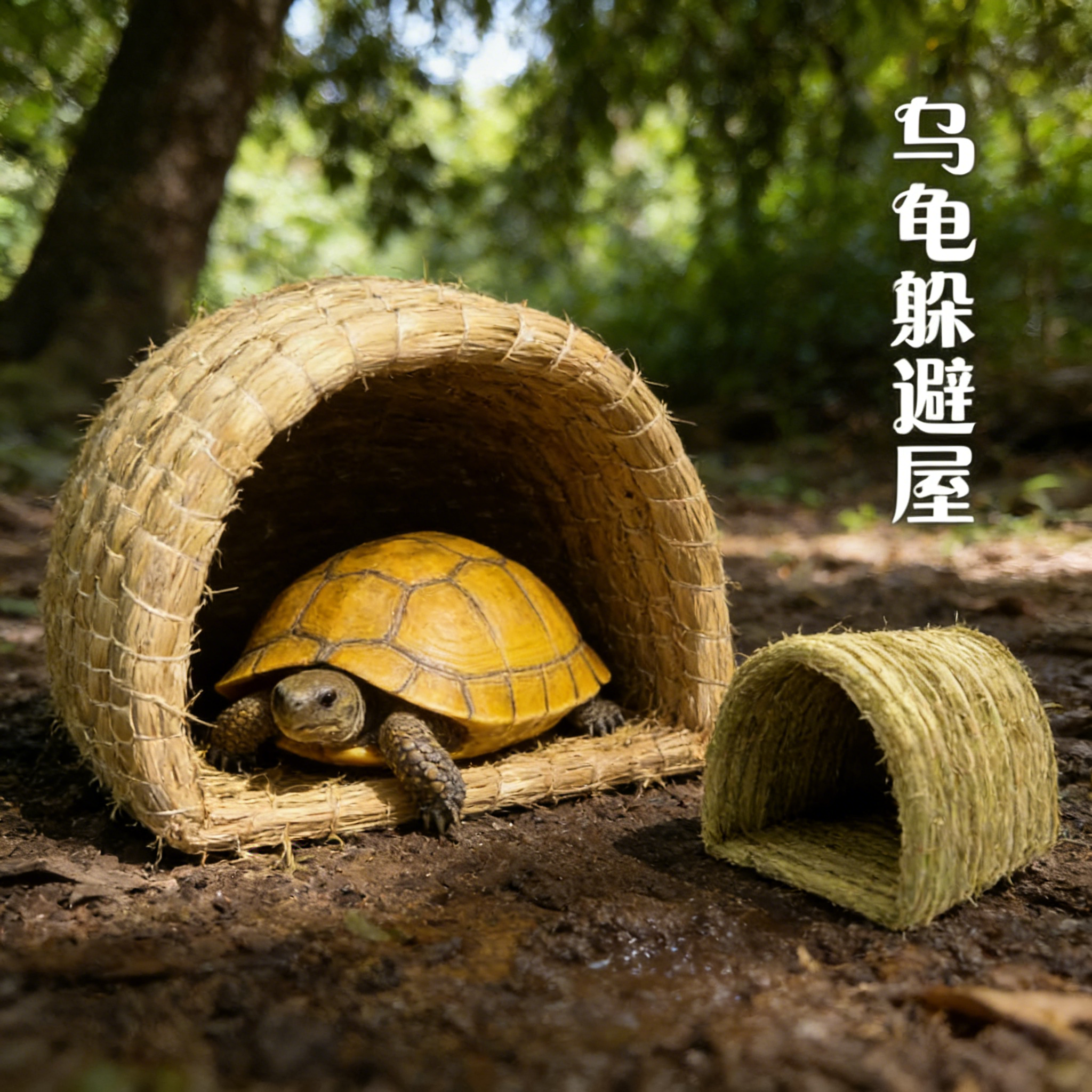 草龟巴西龟乌龟专用冬眠睡觉窝手工草编屋过冬装备躲避洞保暖立体,淘宝优惠券,粉丝福利购,淘宝优惠卷