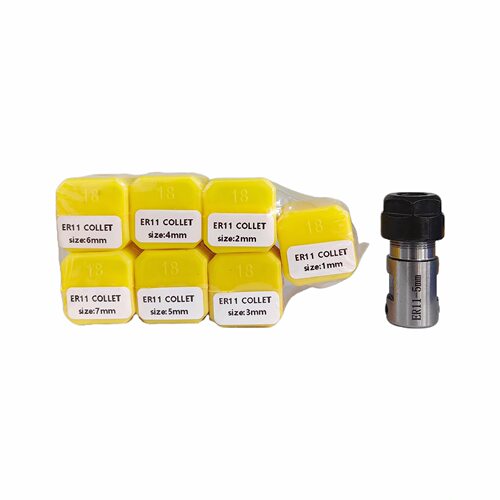 ER11-5mm雕刻机电机轴加长杆+ER11-7PCS公制套装弹簧筒夹1mm-7mm - 图2