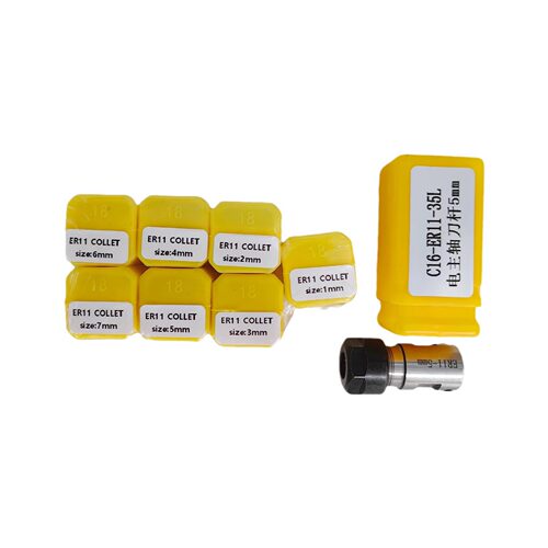 ER11-5mm雕刻机电机轴加长杆+ER11-7PCS公制套装弹簧筒夹1mm-7mm - 图3