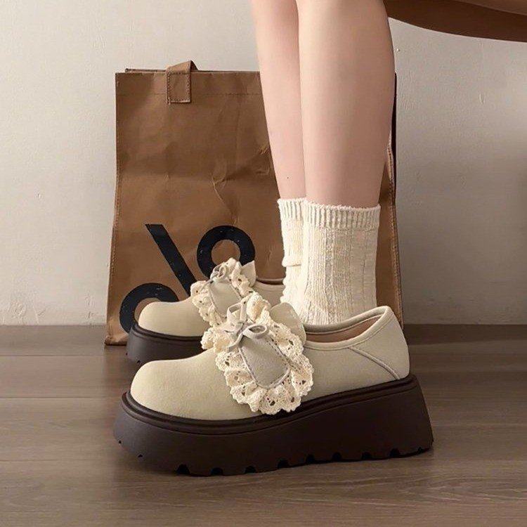 2026春季新款深口单鞋单鞋圆头PU平底深口橡胶2026年春季中跟(3-5,淘宝优惠券,粉丝福利购,淘宝优惠卷