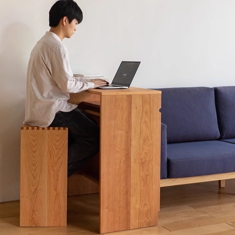 无即所有实木吧台凳日式北欧极简岛台餐桌酒吧椅子家用置物高脚凳,淘宝优惠券,粉丝福利购,淘宝优惠卷