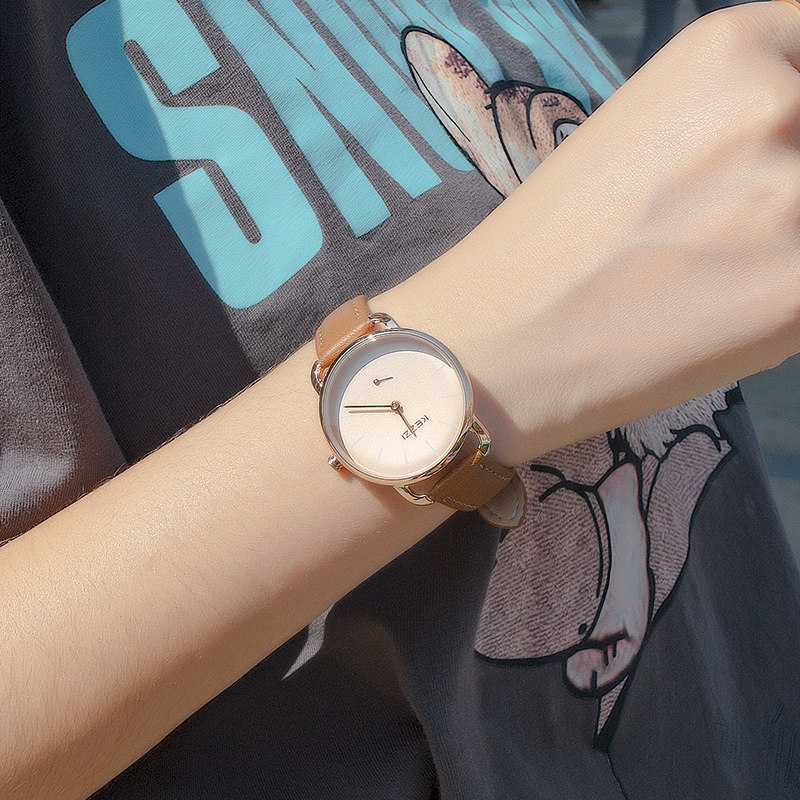kezzi考试女学生简约潮流风石英表 珂紫国产腕表