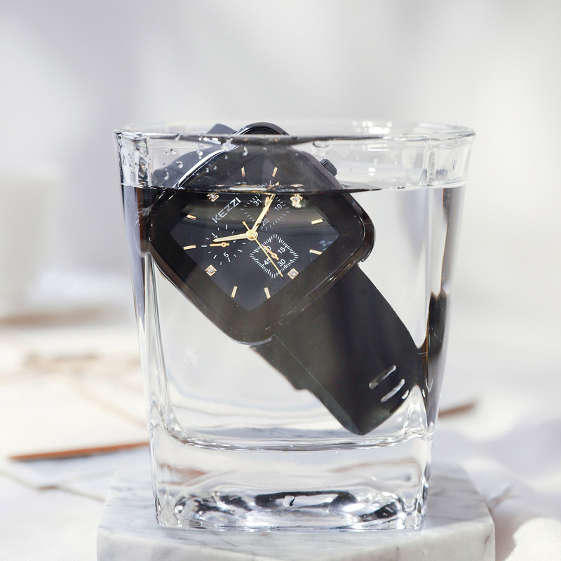 kezzi运动方盘男女休闲防水手表 珂紫国产腕表