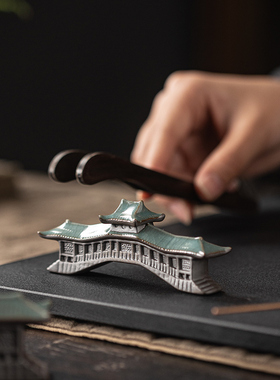 古风建筑陶瓷廊桥石拱桥梁装饰