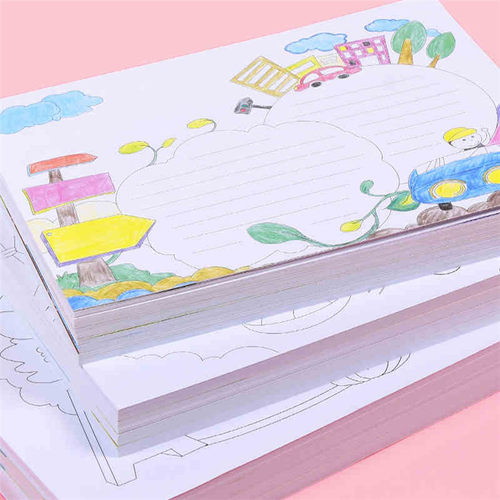 小学生A4校园手抄报模板半成品线描线稿A3手绘图纸小报素材模版稿 - 图2