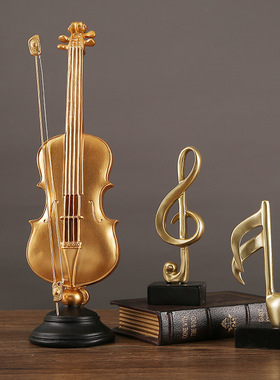 轻奢萨克斯小提琴摆件酒柜电视柜桌面树脂摆设音乐工艺品乐器模型