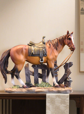 马年生肖马摆件马到成功工艺品雕像轻奢骏马装饰品2026年马匹摆设