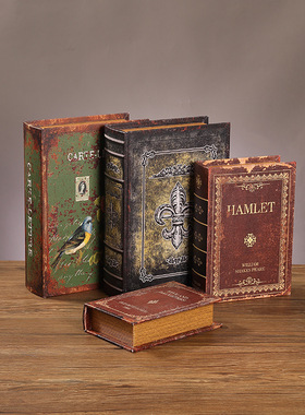 假书仿真书模型摆件书房办公室书柜复古装饰书摄影道具工艺品摆设