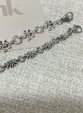 DIY金属链条十字架吊坠挂链子钥匙扣挂件链子拼豆链子复古古银色